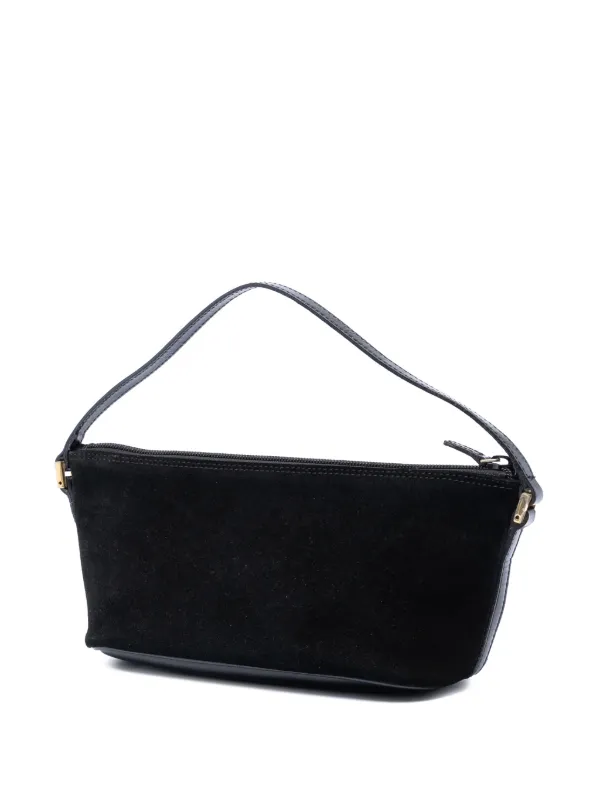 Gucci Pre-Owned 2000-2015 Suede Boat Shoulder Bag | Black | FARFETCH