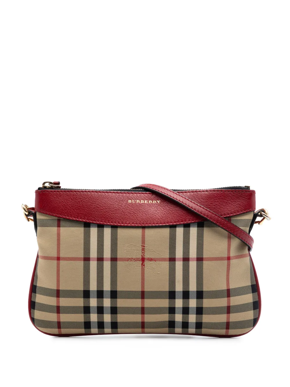 Burberry Pre-Owned 2000-2017 Haymarket Check Nylon Peyton crossbody bag - Neutrals