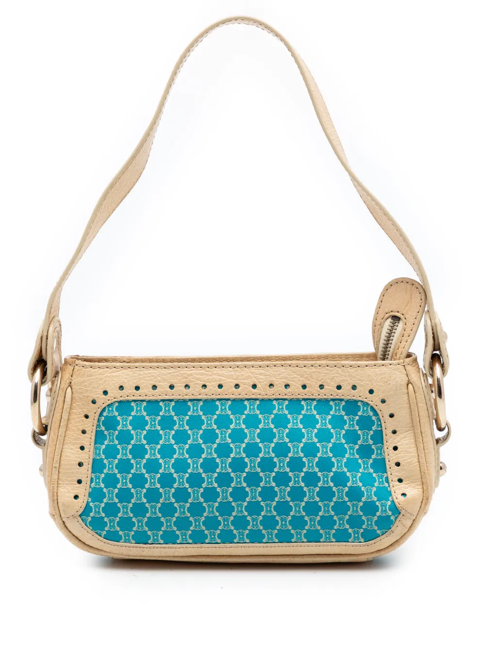 Celine Pre-Owned 2000 Macadam Canvas and Leather shoulder bag - Blue