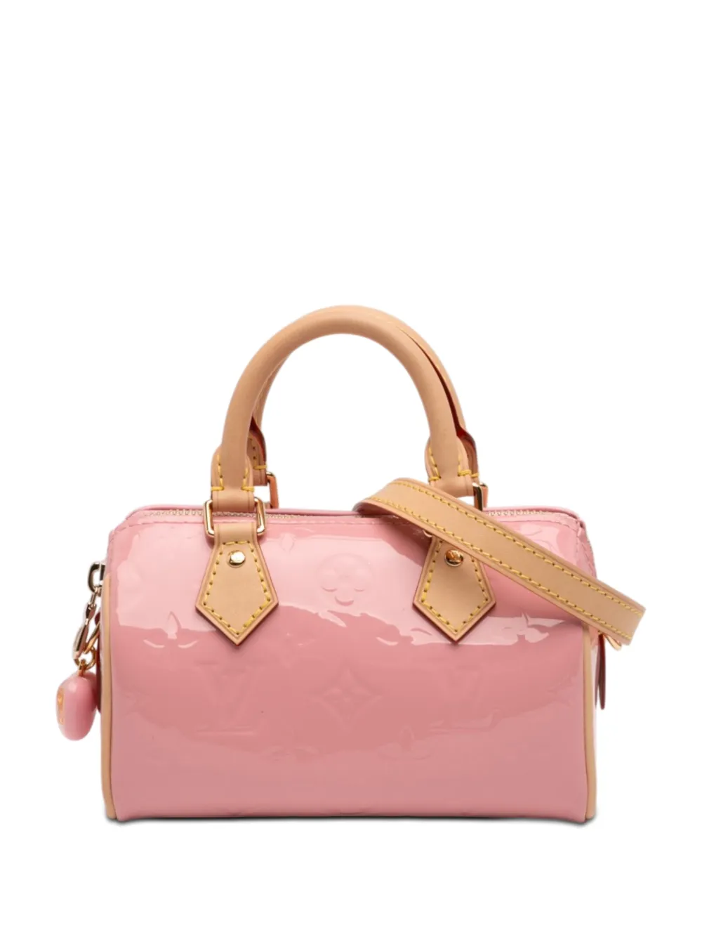 Louis Vuitton Pre-Owned 2021-2026 Monogram Vernis Nano Speedy Bandouliere satchel - Rosa
