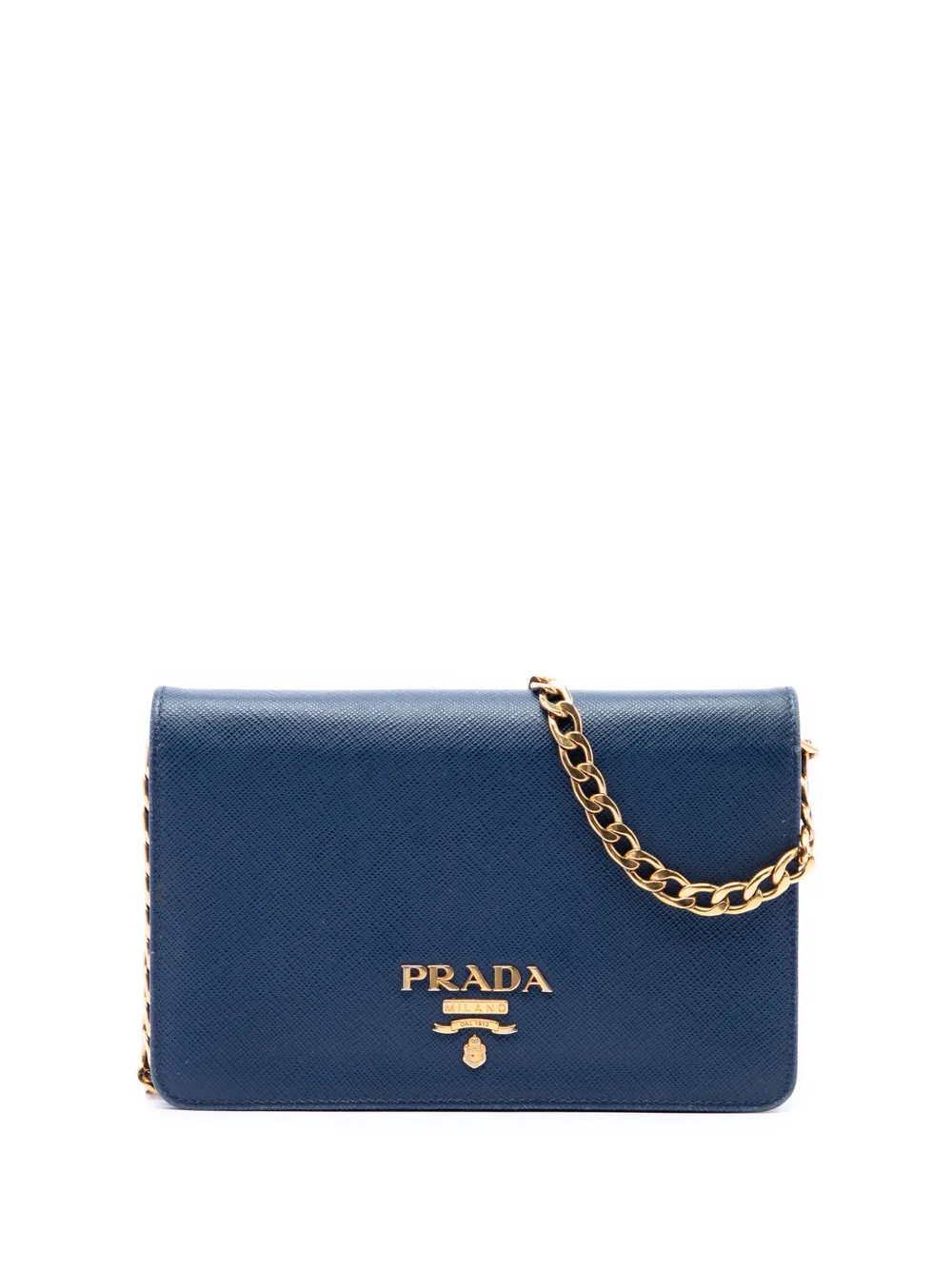 Prada Pre-Owned 2013-2026 Saffiano Lux Wallet on Chain crossbody bag - Blue