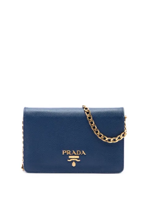 Prada Pre-Owned 2013-2026 Saffiano Lux Wallet on Chain crossbody bag