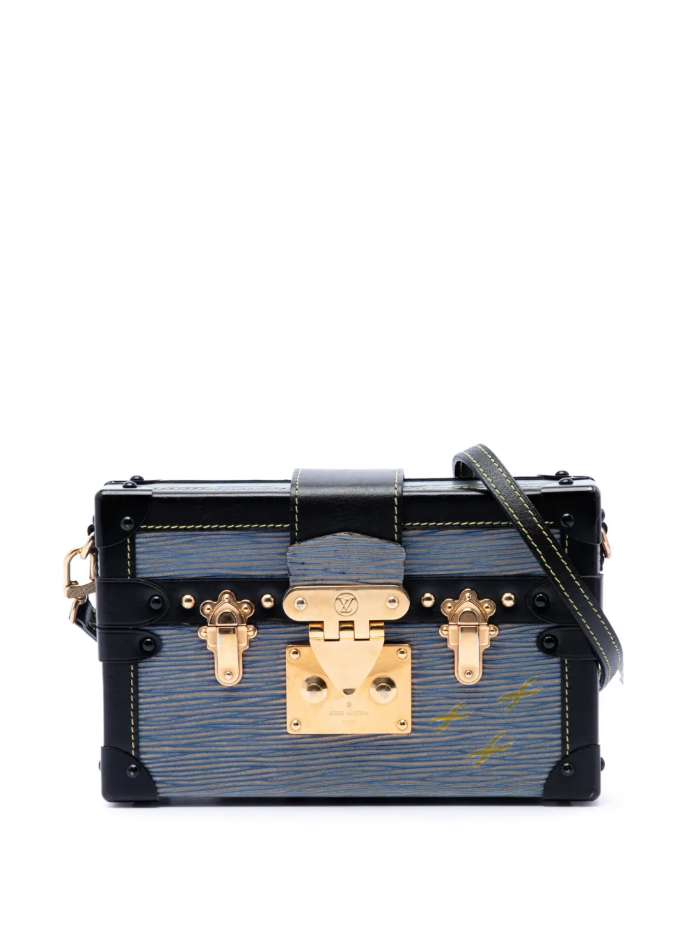 Louis Vuitton Pre-Owned 2015 Epi Denim Petite Malle crossbody bag - Blu