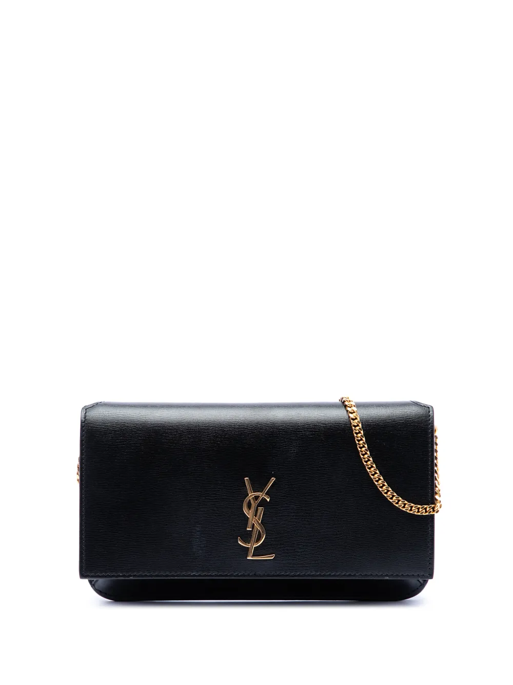 Saint Laurent Pre-Owned 2022 Smooth Calfskin Cassandre Phone Holder crossbody bag - Nero