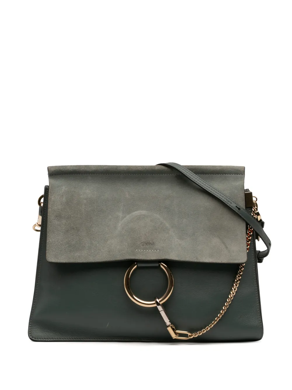 Chloé Pre-Owned 2017 Medium Calfskin and Suede Faye crossbody bag - Blu