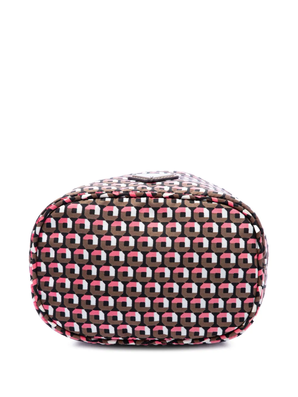  Prada Pre-owned 2000-2013 Tessuto Geometric Print Drawstring Pouch - Marron 