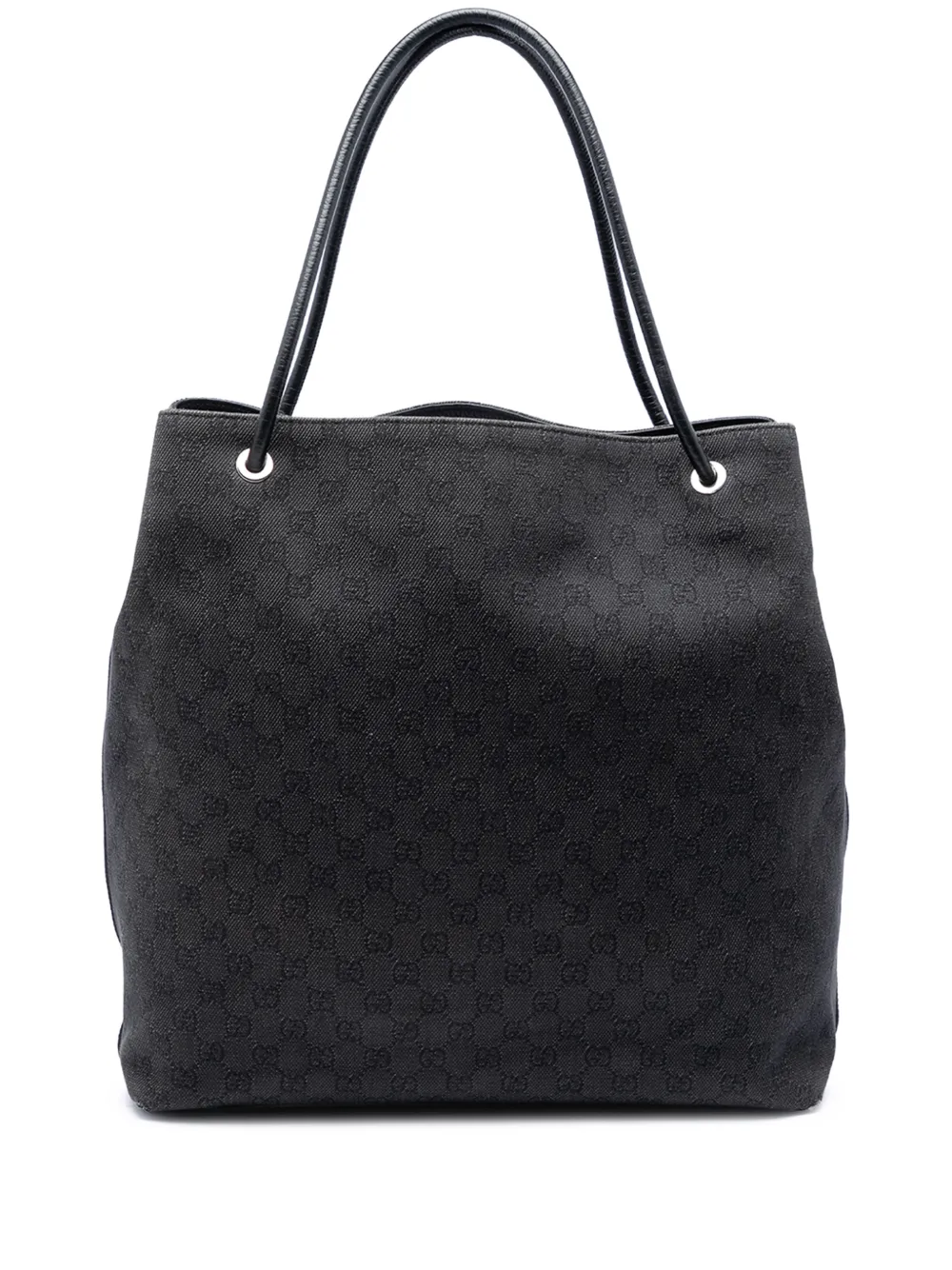 Gucci Pre-Owned 2016-2026 Large GG Denim Gifford tote bag - Grigio