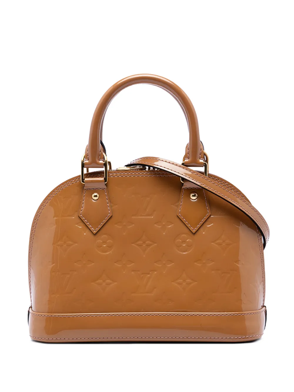 Louis Vuitton Pre-Owned 2013 Monogram Vernis Alma BB satchel - Braun