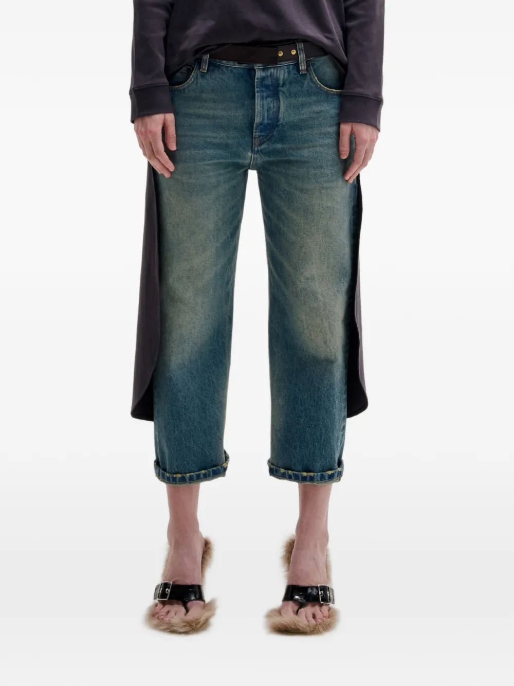 DARKPARK Lizzie Cropped-Jeans - Grau