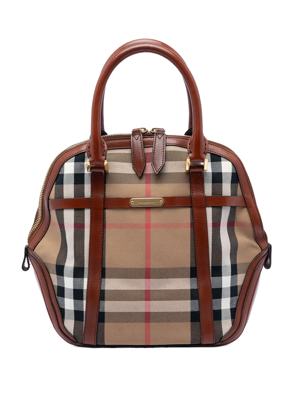 Burberry Pre-Owned 2000-2017 Medium House Check Canvas Bridle Orchard handbag - Brown
