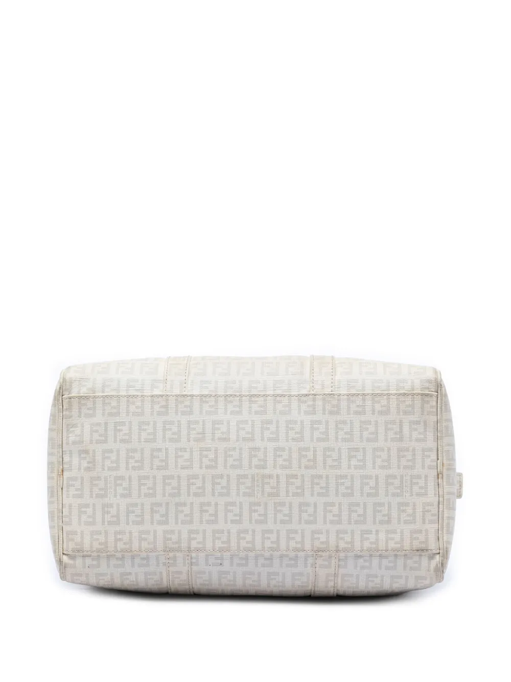 Fendi Pre-owned 2000-2010 Zucchino Spalmati Forever Bauletto Boston Bag in Neutrals, view 4