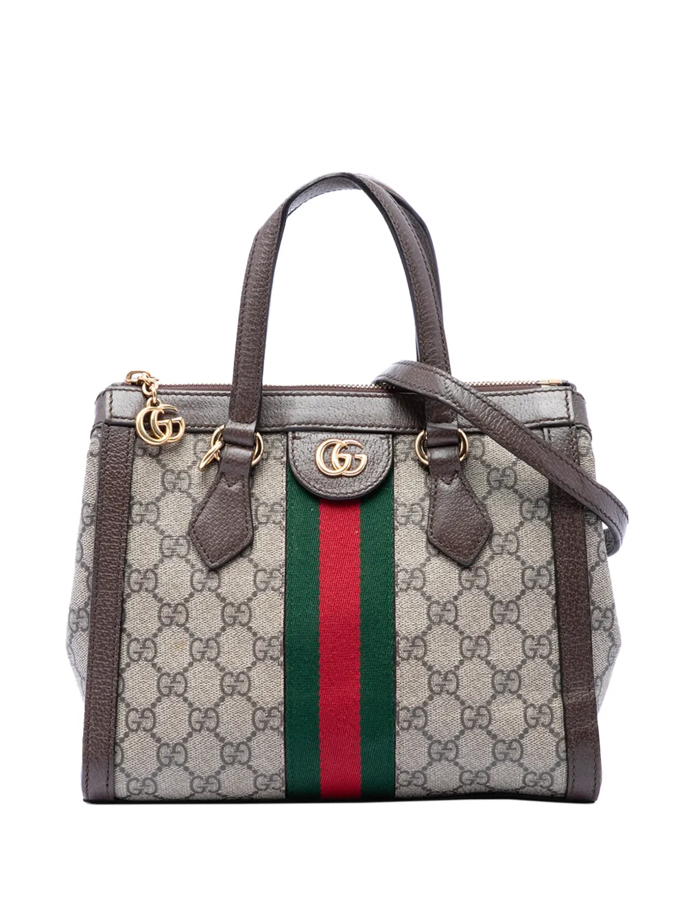 Gucci Pre-Owned 2016-2026 Small GG Supreme Ophidia satchel - Toni neutri