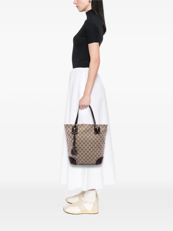 Gucci Pre-Owned 2016-2026 GGキャンバス GGチャーム トートバッグ