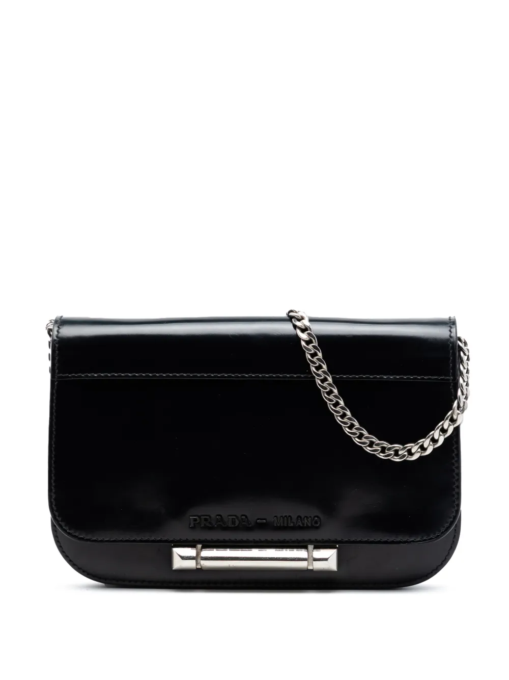 Prada Pre-Owned 2016-2026 Spazzolato Leather Sybille Flap crossbody bag - Nero