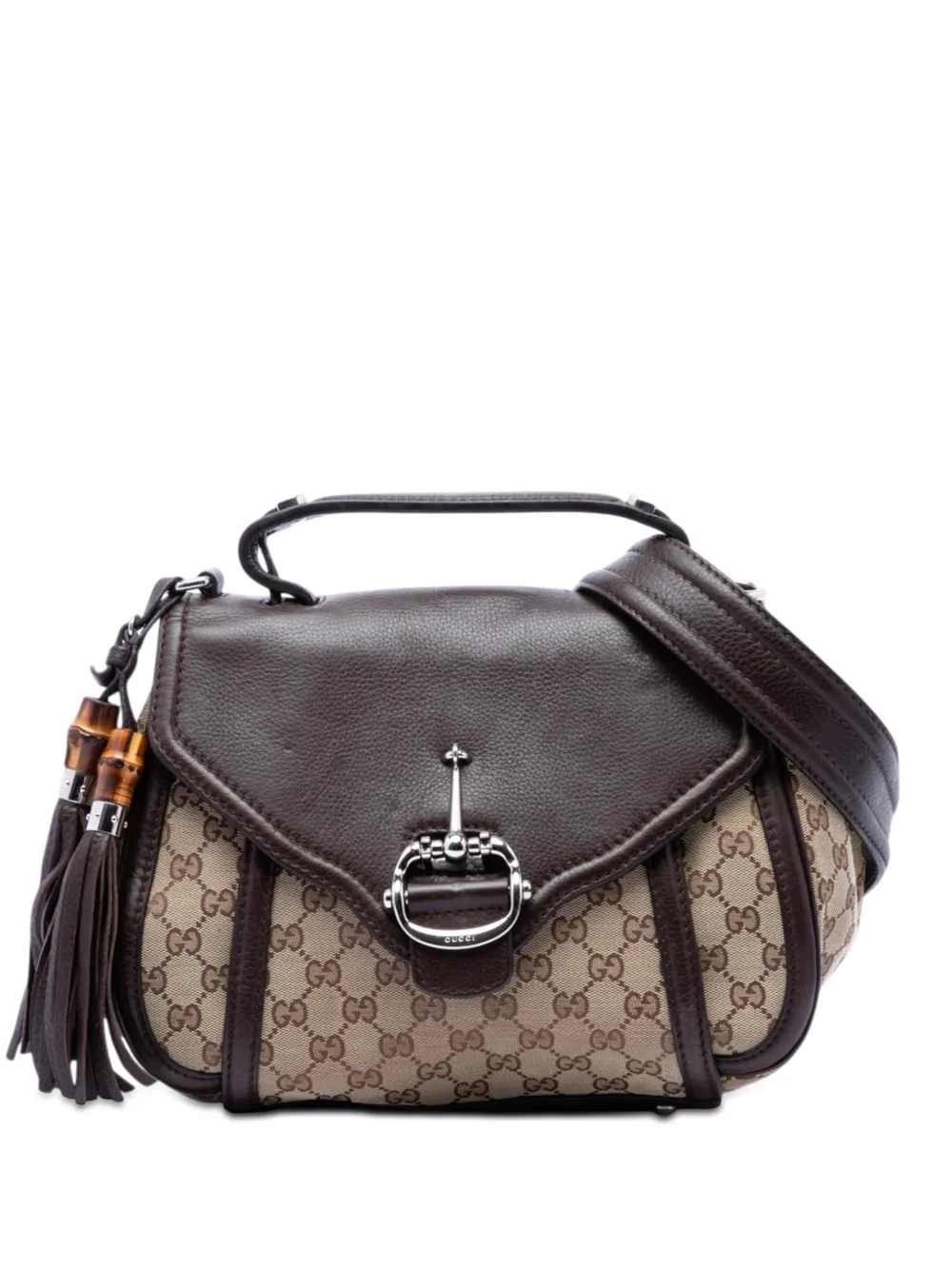 Gucci Pre-Owned 2016-2026 GG Canvas Techno Horsebit Top Handle Bag satchel - Neutrals