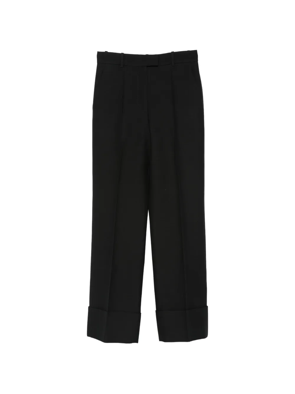 Valentino Garavani turned-up-cuff tailored trousers - Schwarz