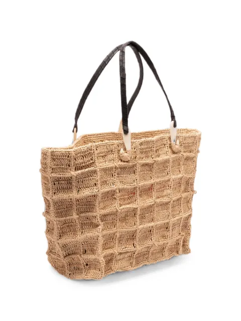 Jamin Puech Honu woven raffia tote bag