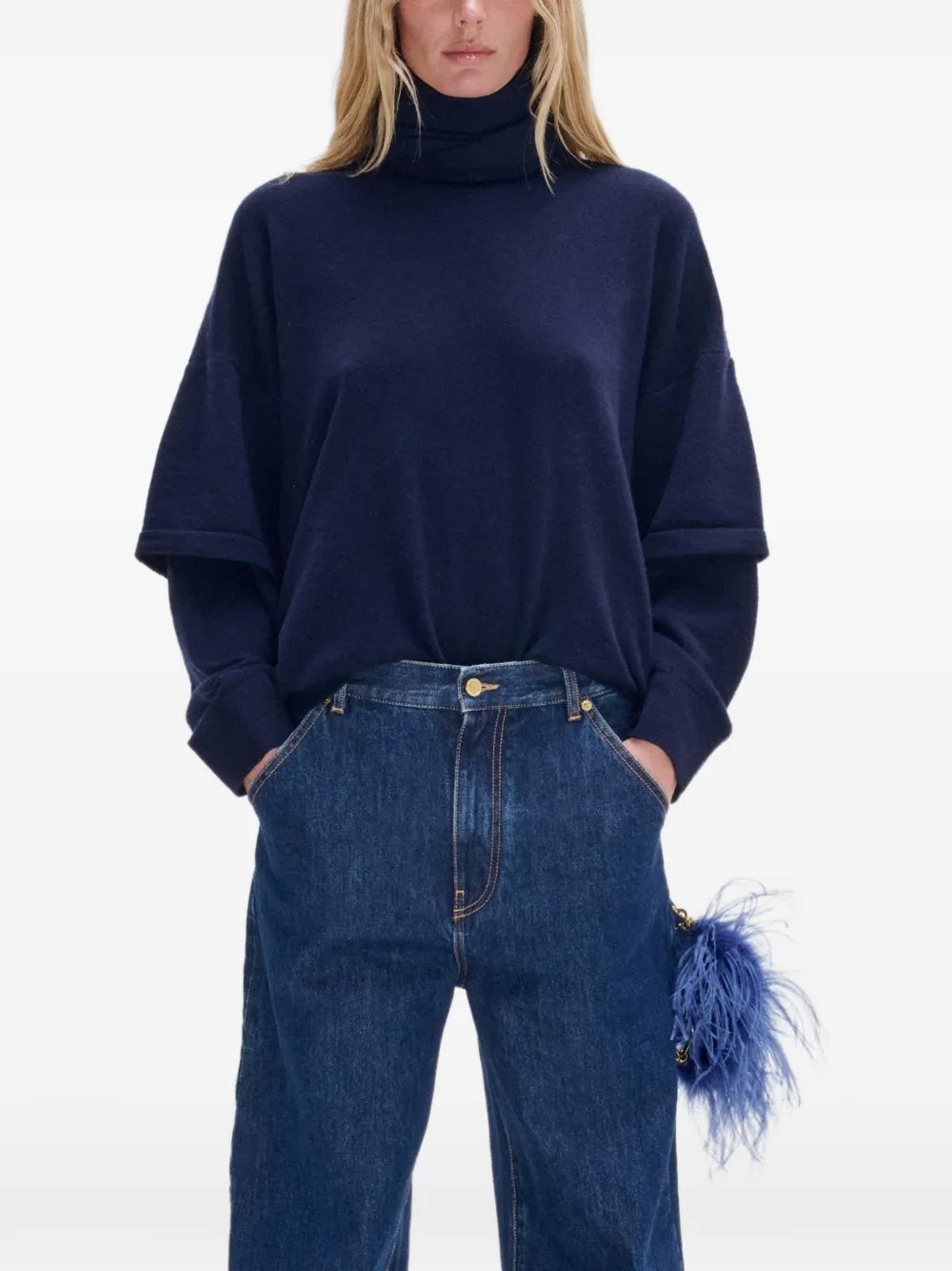 DARKPARK Troy Pullover mit Doppelärmeln - Blau