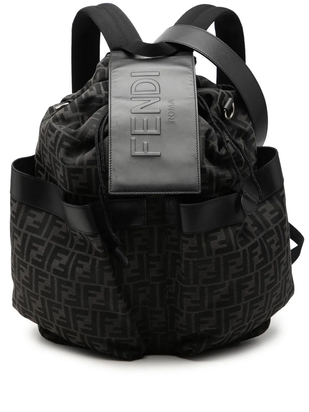 Fendi Pre-Owned 2018-2026 Large FF Jacquard Strike backpack - Grigio