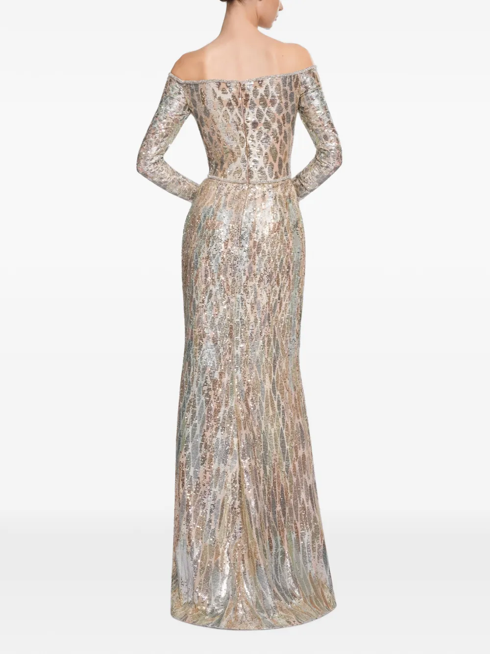 Elie Saab Off-shoulder jurk Goud