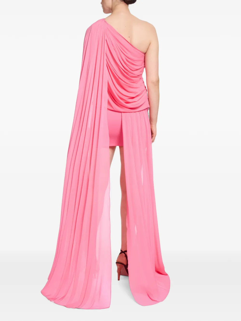 Elie Saab Gedrapeerde jurk Roze