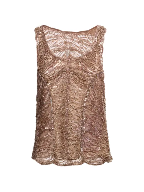 Elie Saab bead-embroidered tank top