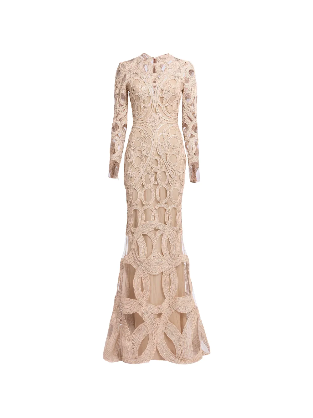 Elie Saab sequin-embroidered maxi dress - Neutrals