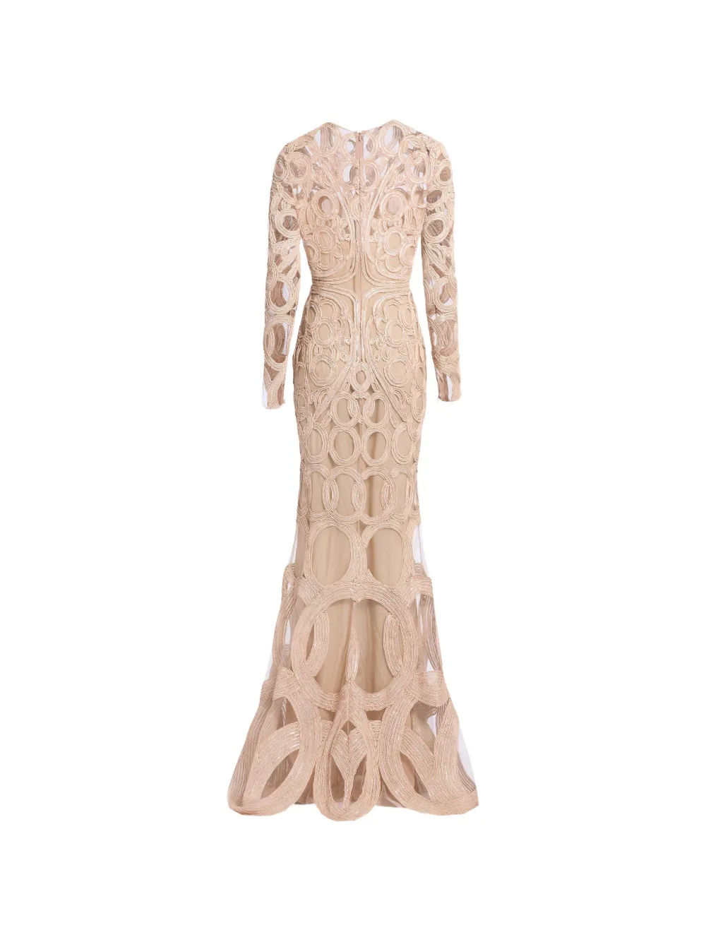 Elie Saab Maxi-jurk met pailletten Beige