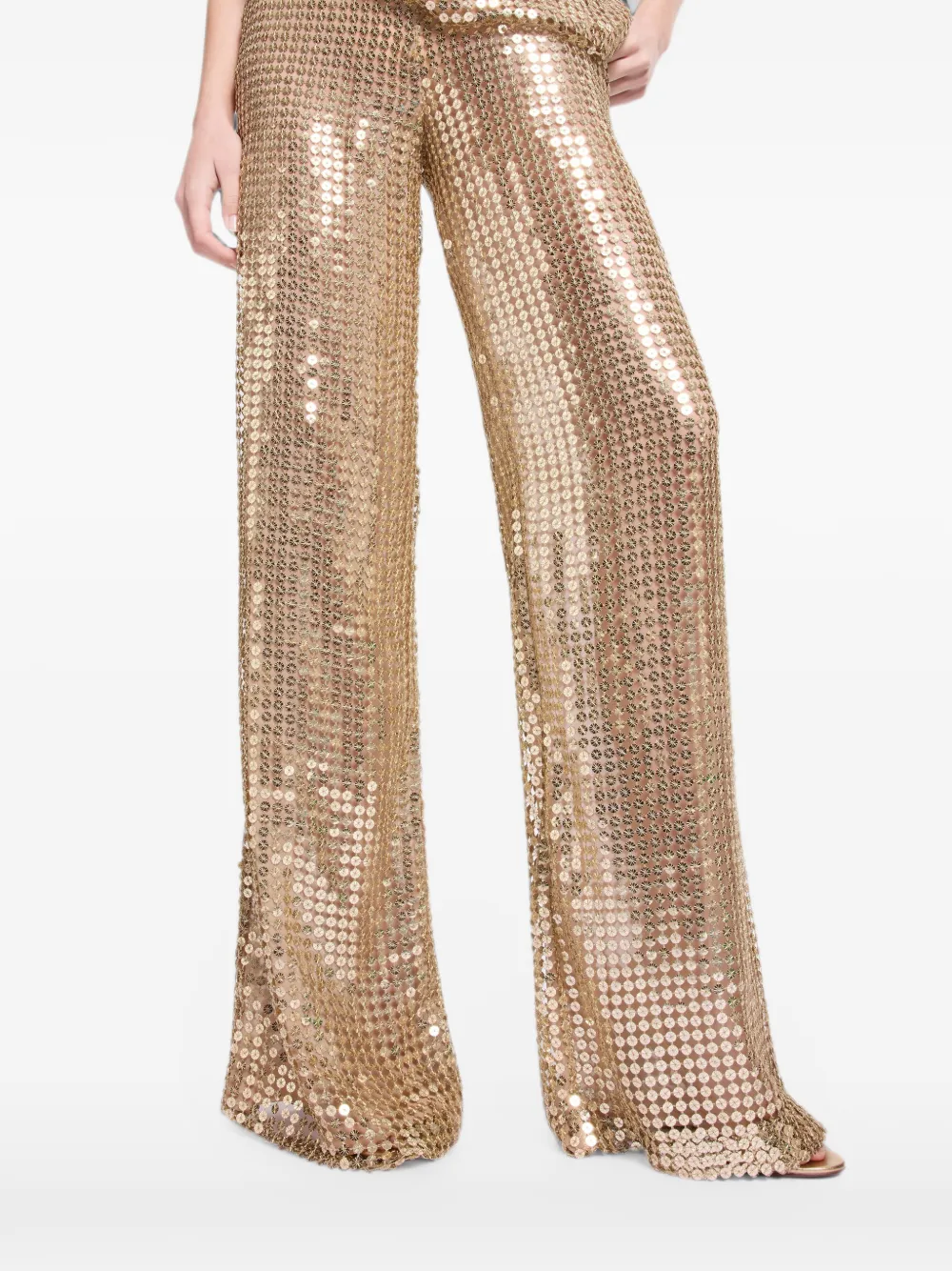 Elie Saab Broek verfraaid met pailletten Goud
