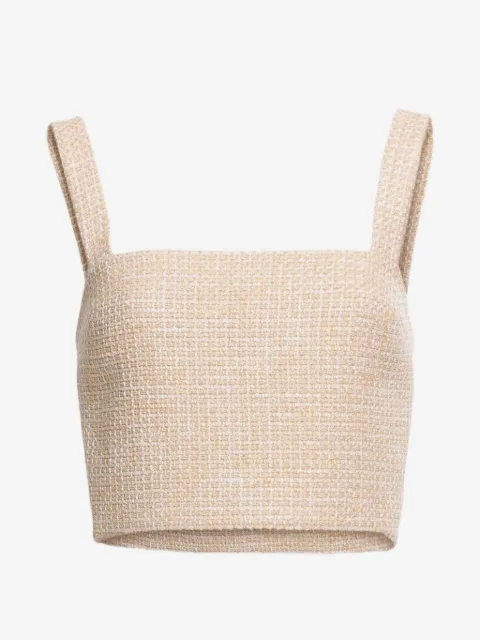 Elie Saab top corto de tweed