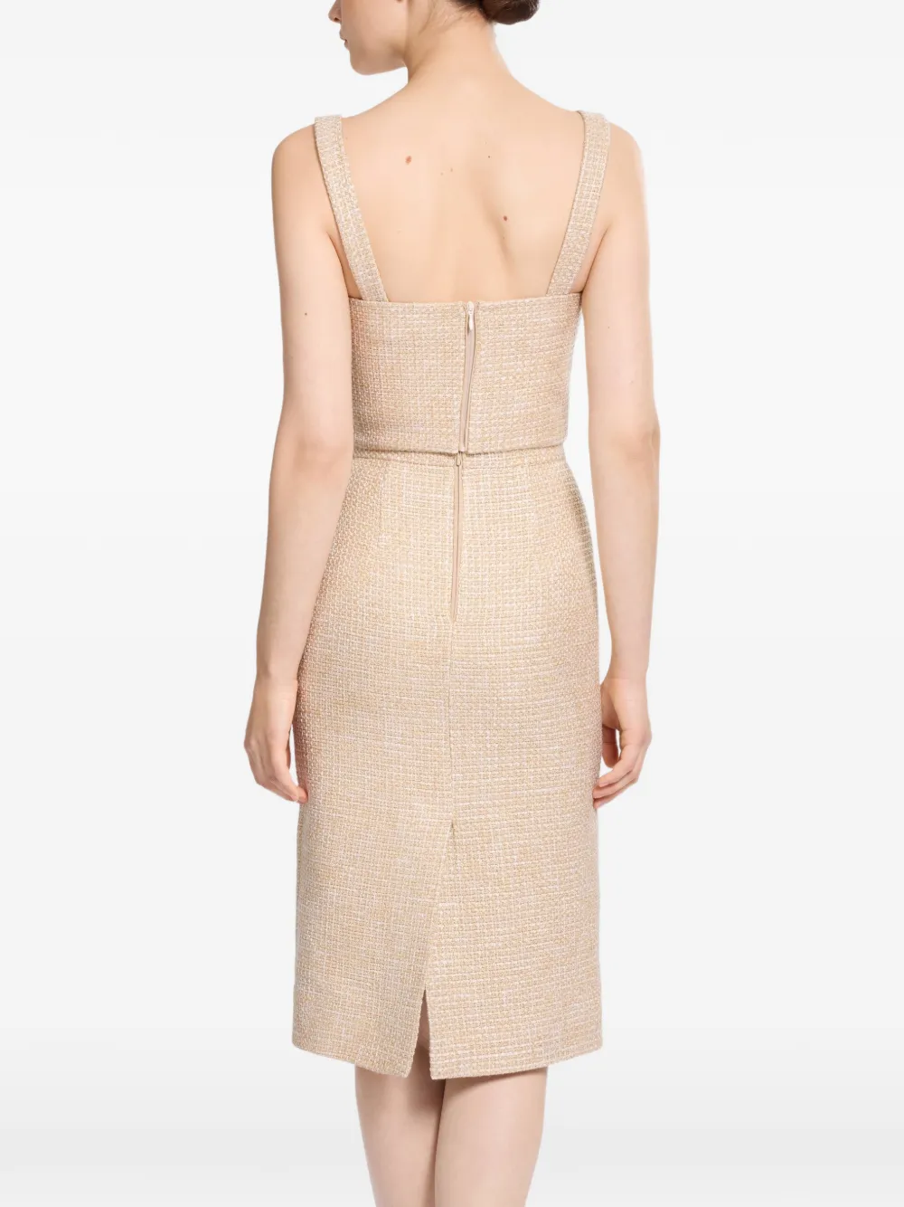 Elie Saab Tweed cropped top Beige