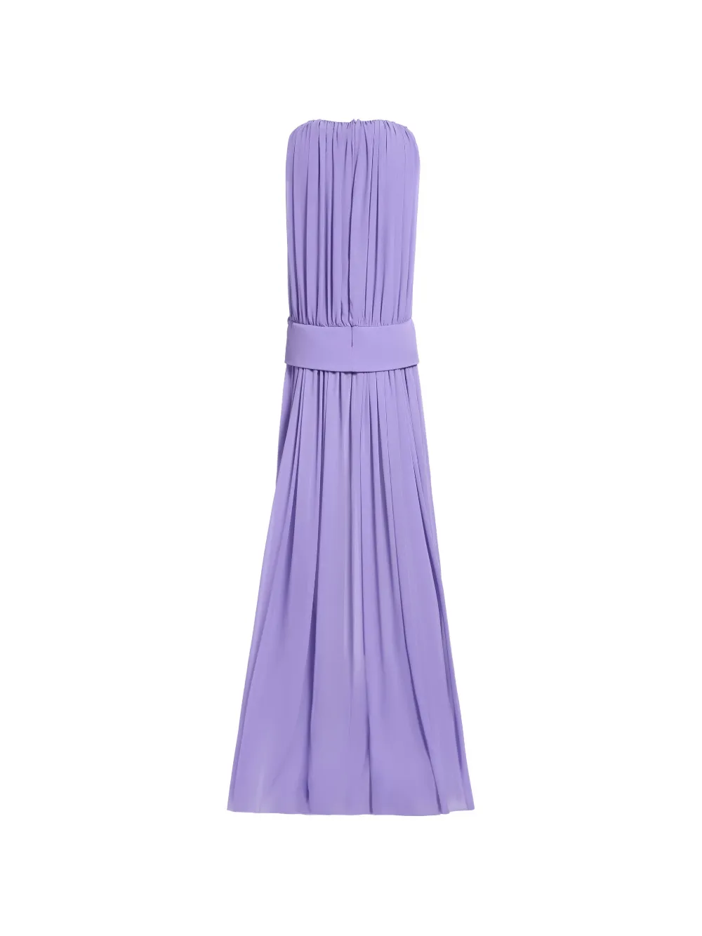 Elie Saab Gedrapeerde zijden maxi-jurk Paars