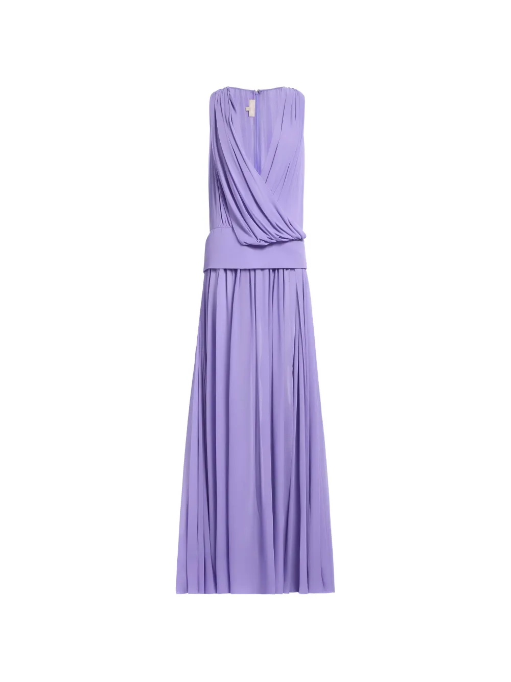 Elie Saab Abito lungo drappeggiato in seta - Viola