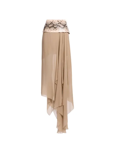 Elie Saab falda larga con diseño drapeado