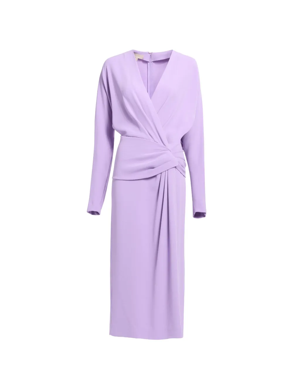 Elie Saab Cady twist-detail side-slit midi dress - Purple