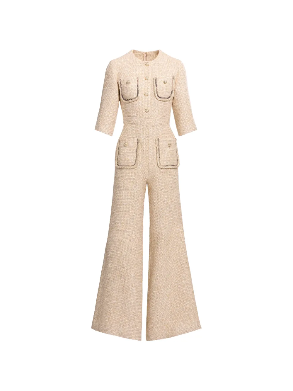 Elie Saab Tuta intera in tweed con stampa - Toni neutri