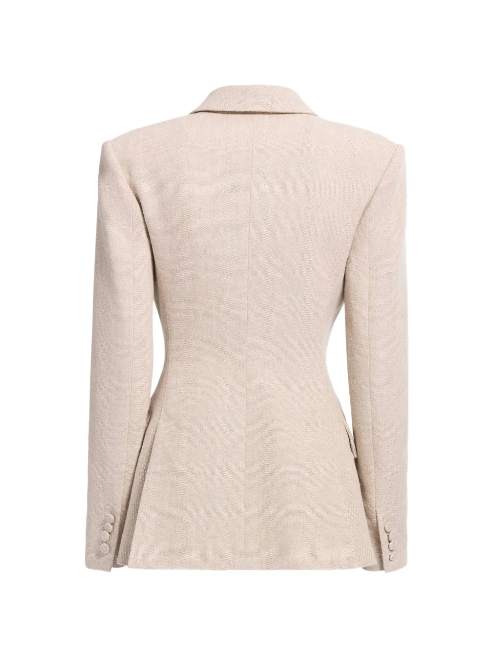 Elie Saab Blazer met dubbele rij knopen Beige