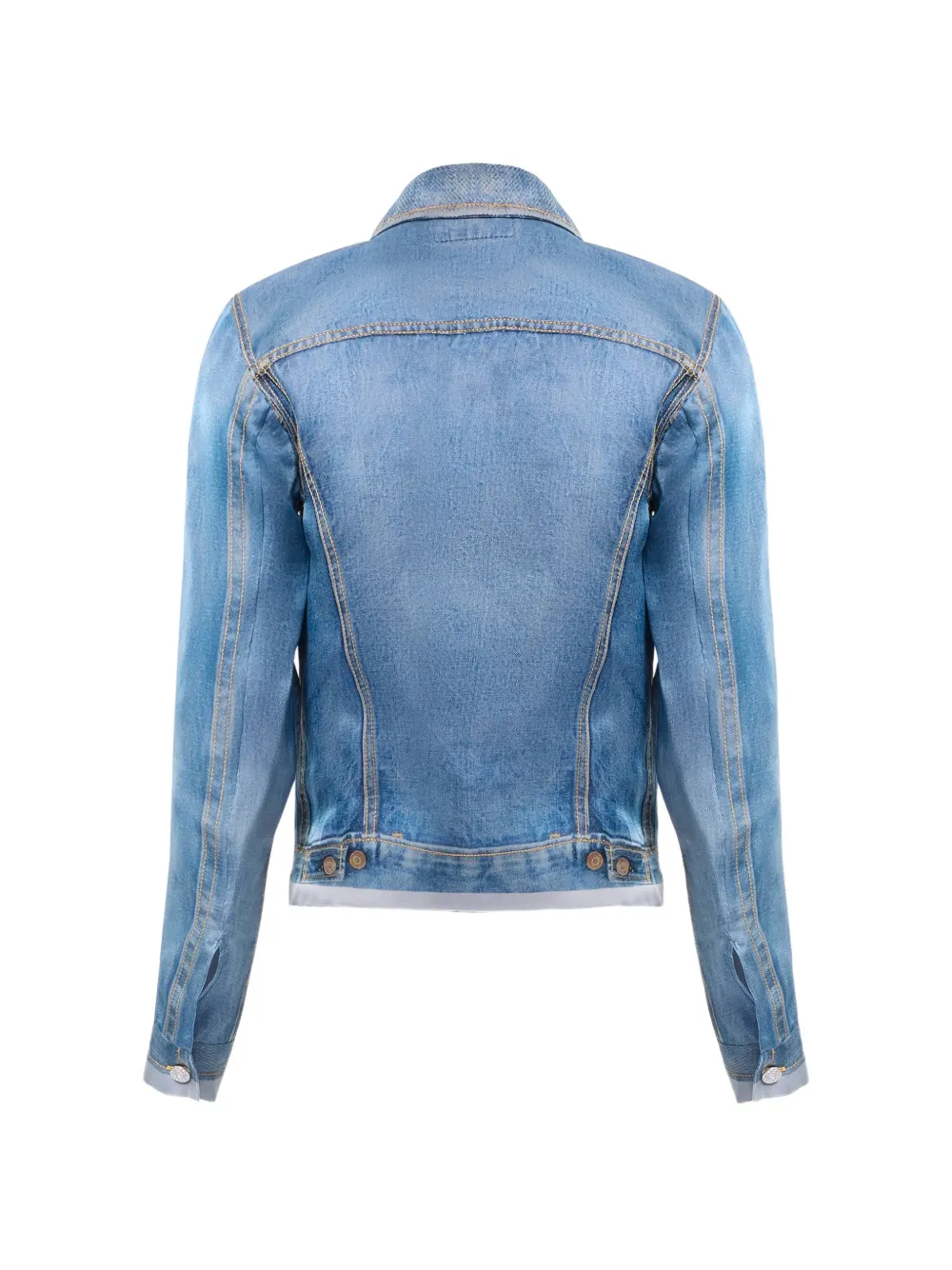 Elie Saab Organza jack met denim-print Blauw