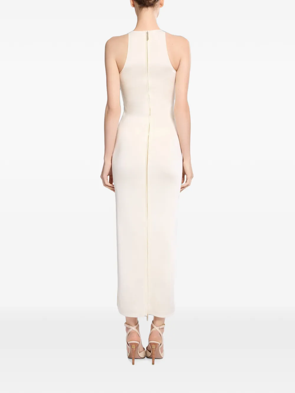 Elie Saab Jurk met strikdetail Beige