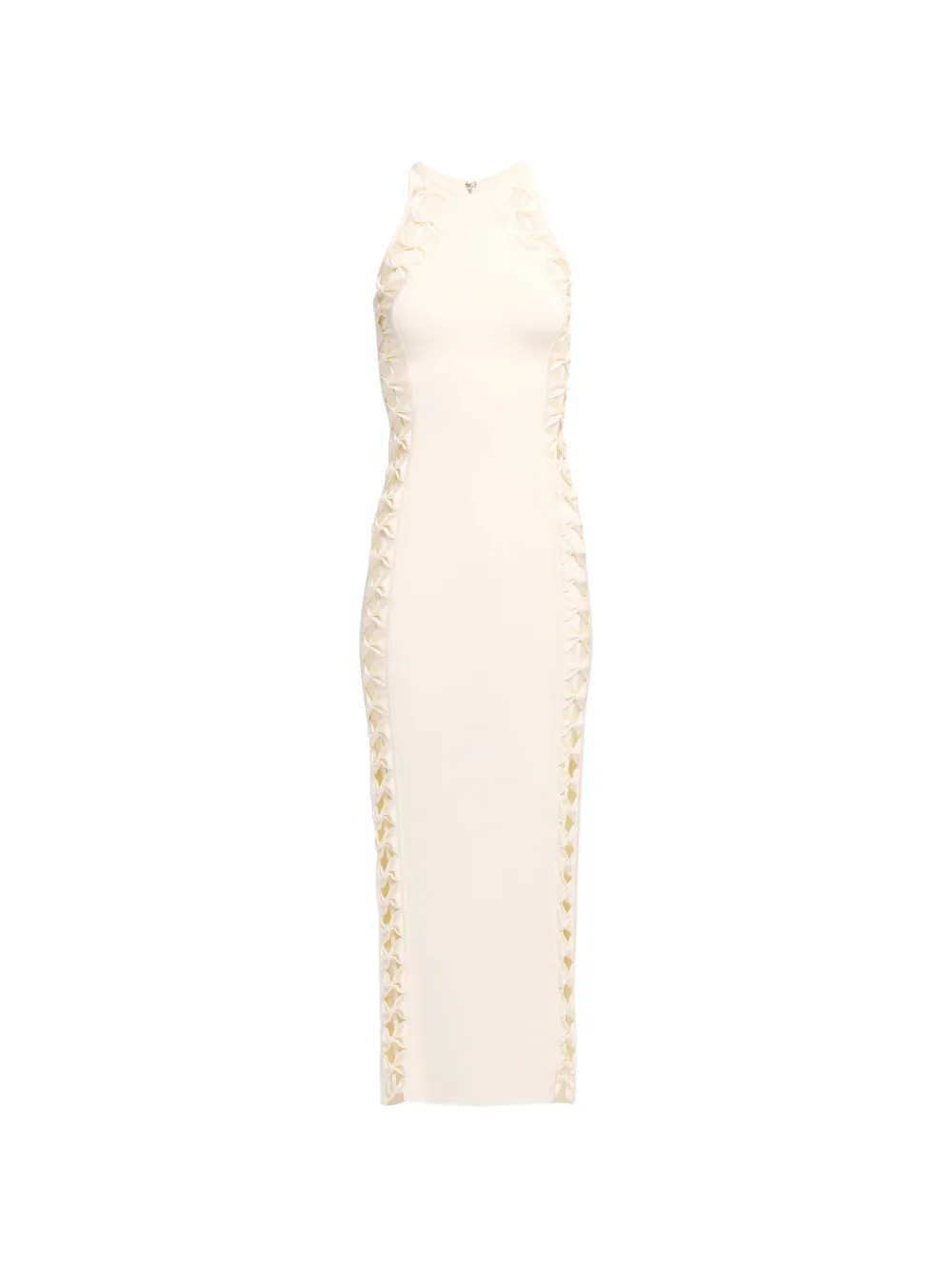 Elie Saab bow-detailed cut-out maxi dress - Neutrals