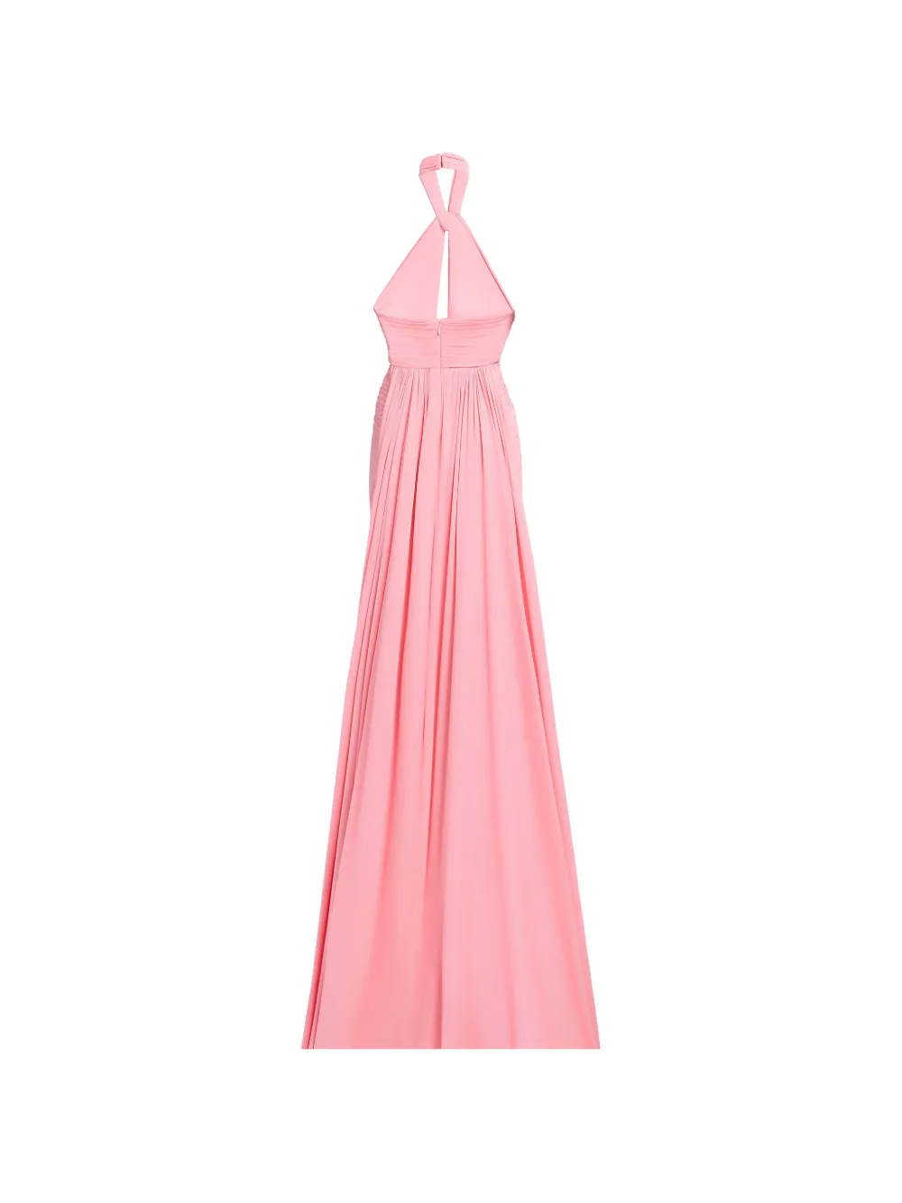 Elie Saab Gedrapeerde maxi-jurk met halternek Roze