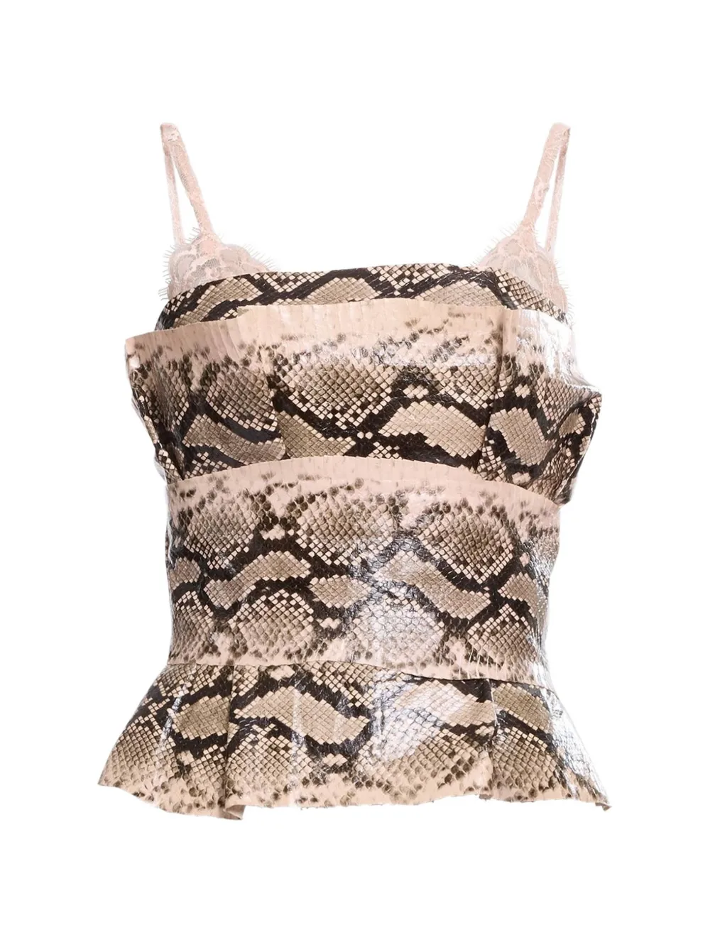 Elie Saab Corsetto con effetto pitone - Toni neutri