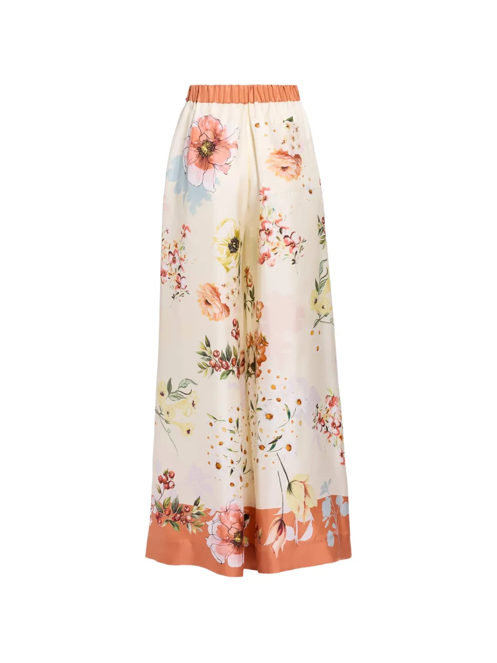 Elie Saab Broek met bloemenprint Beige