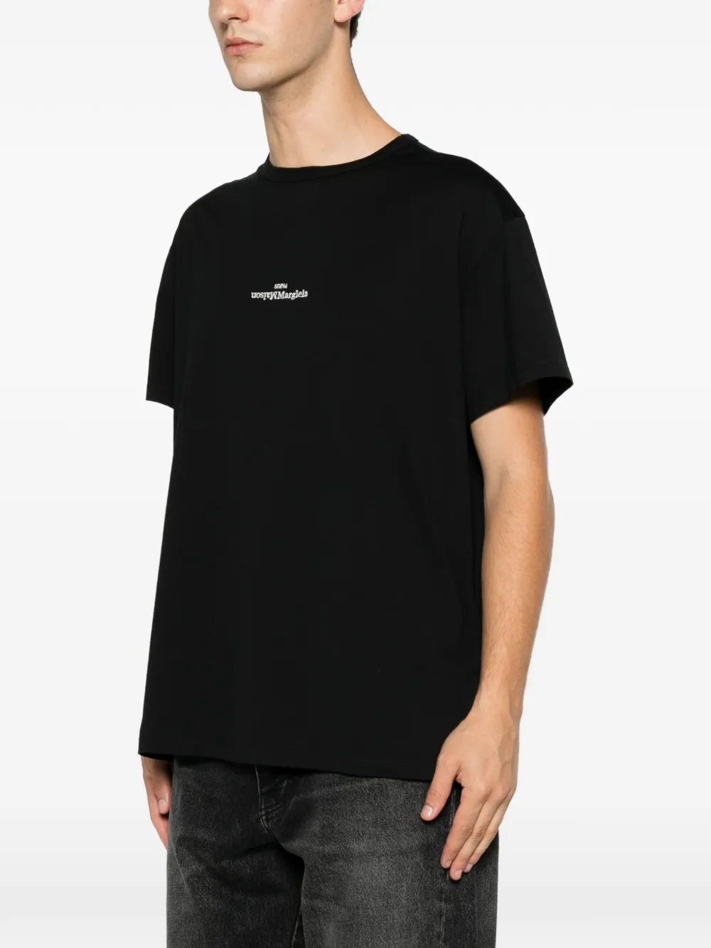 Maison Margiela T-shirt met logo Zwart