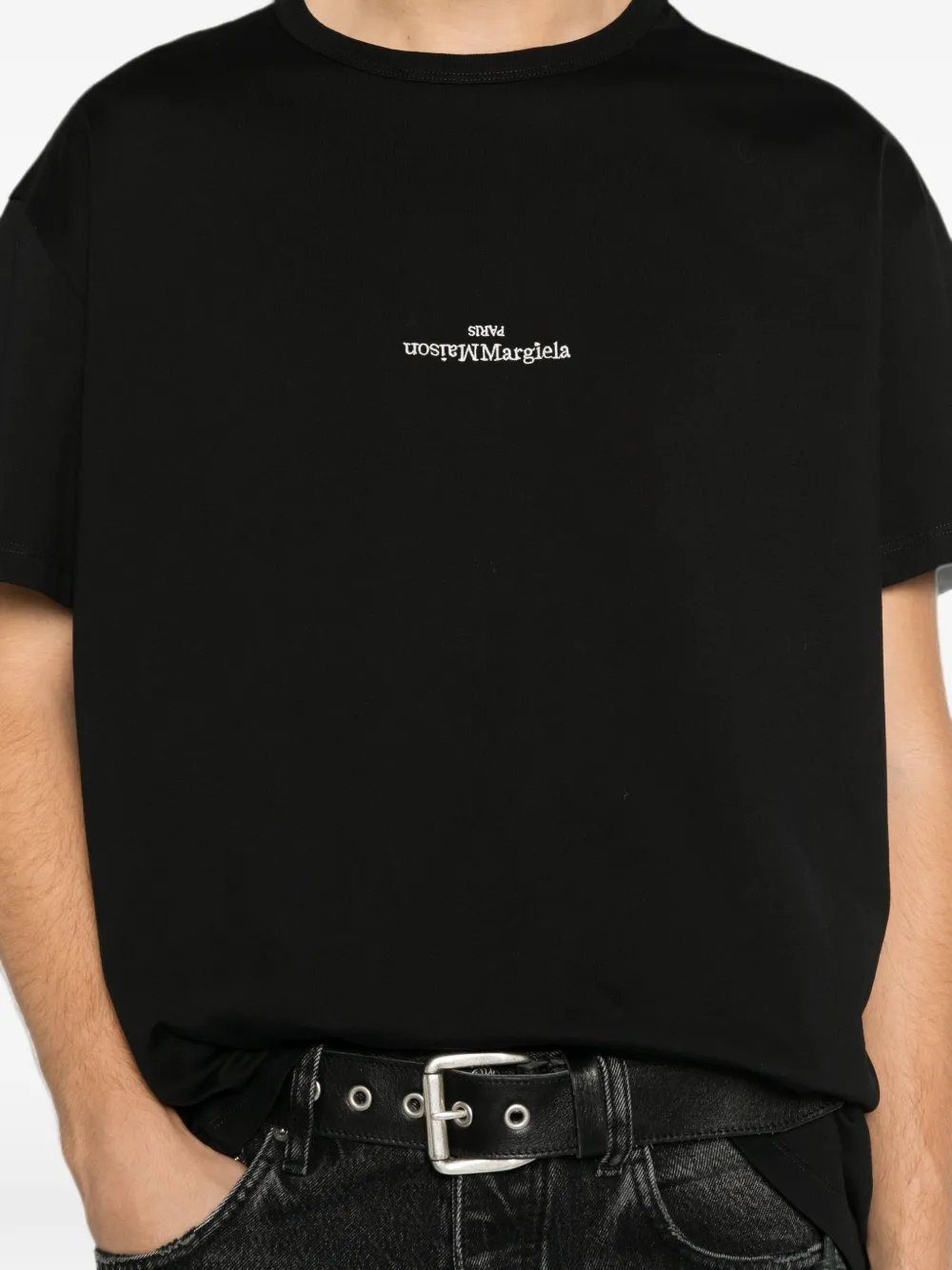 Maison Margiela T-shirt met logo Zwart