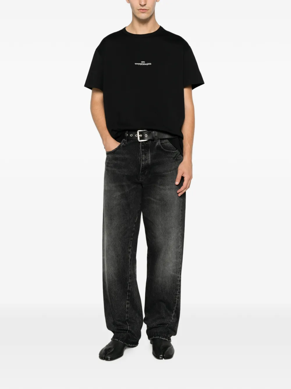 Maison Margiela T-shirt met logo Zwart