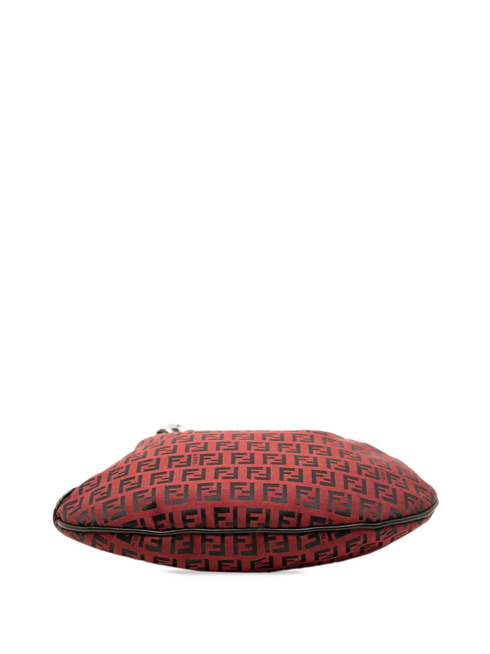 Fendi Pre-owned 2000-2010 Zucchino Canvas Oyster Hobo Bag in Red, view 4