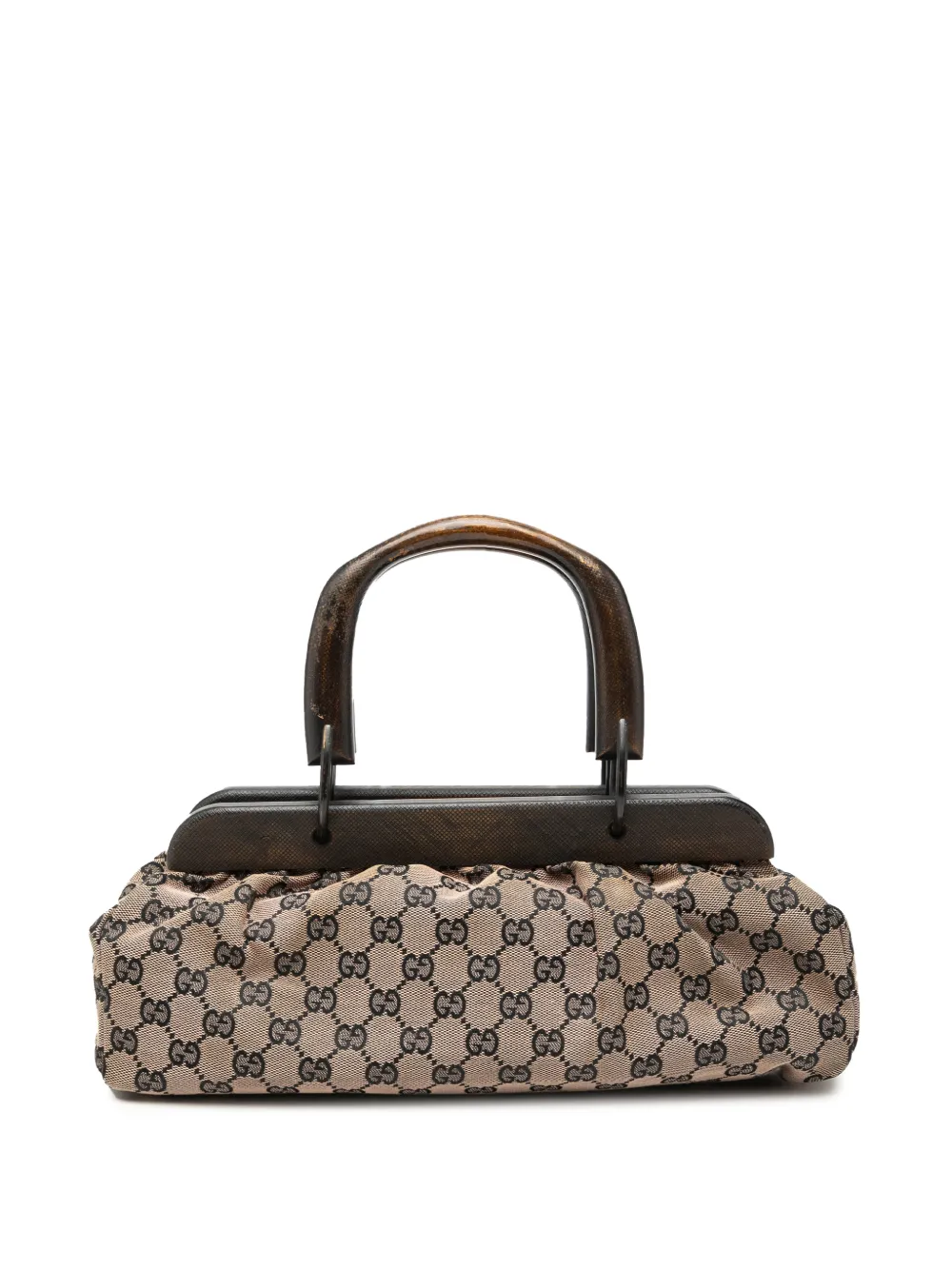 Gucci Pre-Owned 2000-2015 GG Canvas Wood Frame handbag - Toni neutri