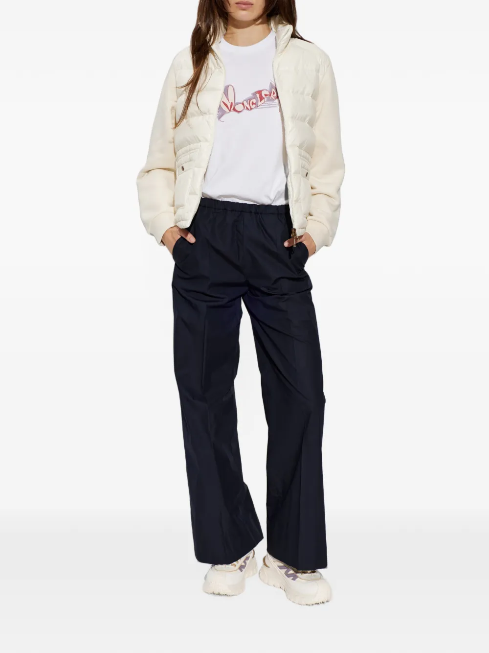 Moncler Jack met gewatteerd vlak Wit