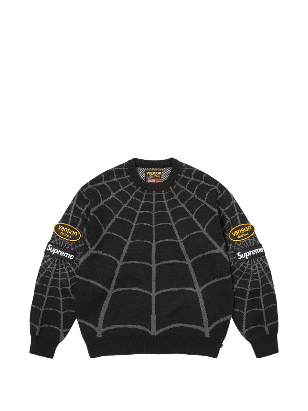 Supreme x Vanson Leathers x Marvel Spider-Man intarsia-knit sweater - Nero